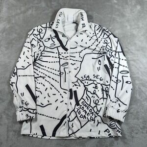 Puma Shantell Martin Jacket Womens XS Full Zip Art Drawing Artist Windbreaker